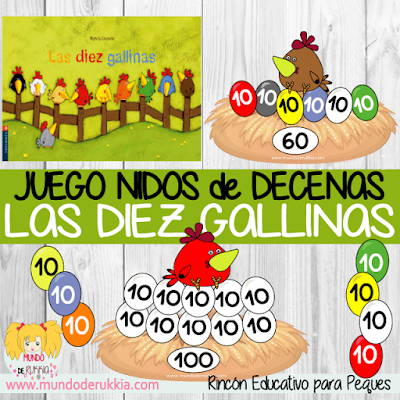  Juego Decenas Diez Gallinas