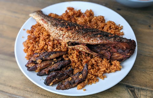 Jollof rice with fish
