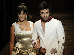 Katrina Kaif and Ranbir Kapoor Wills India Fashion Week 2010 by designer Rohit Bal