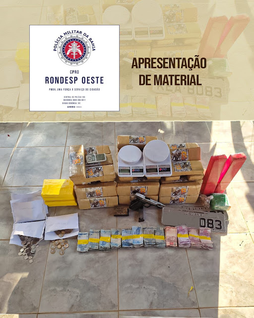 RONDESP Oeste apreende arma e grande quantidade de drogas em Barreiras*