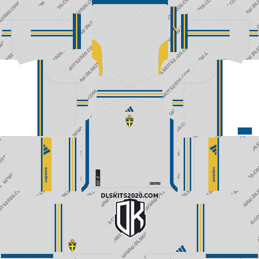 Sweden DLS Kits 2022 Adidas - Kit Dream League Soccer 2019 (Away)