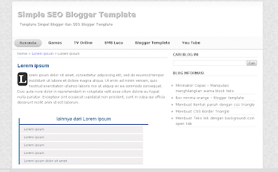 blogger template simple white