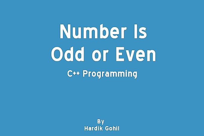 C++ Program to Check Whether The Number is Even or Odd