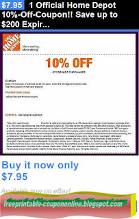 Free Printable Home Depot Coupons