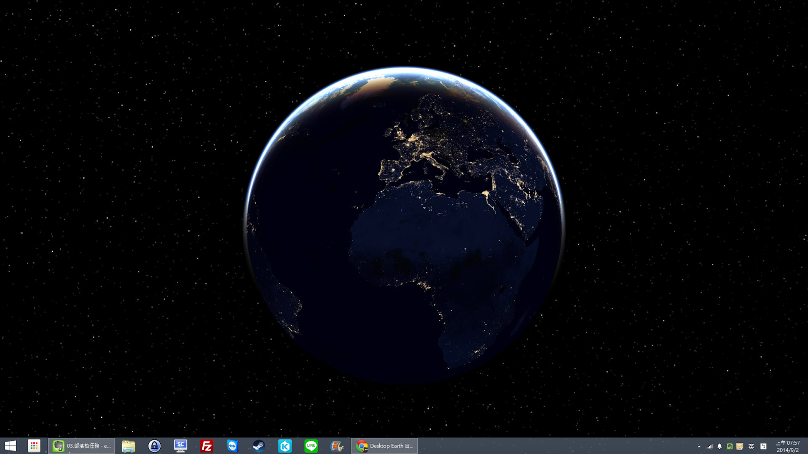 Desktopearth 3 從工作桌面打開宇宙之窗眺望地球變化