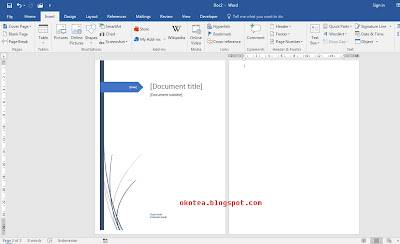 cara membuat cover makalah menggunakan menu [Cover Page] di Ms word