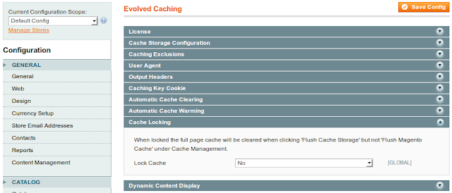 Configuration of cache locking