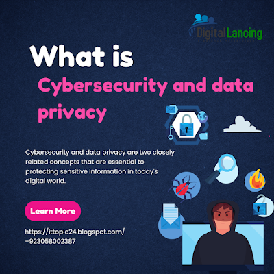 Explain Cybersecurity and data privacy