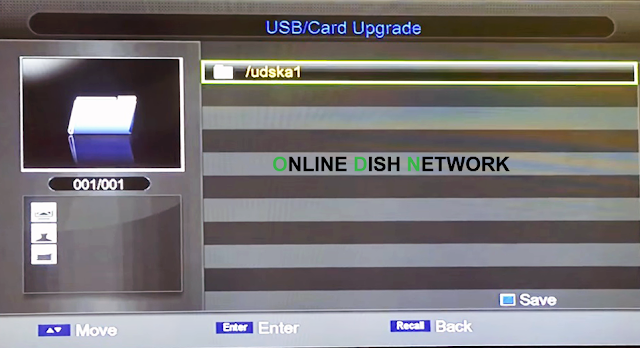 Neosat 550D HD Receiver USB Selection