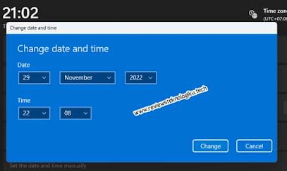 mengubah jam di laptop windows  11