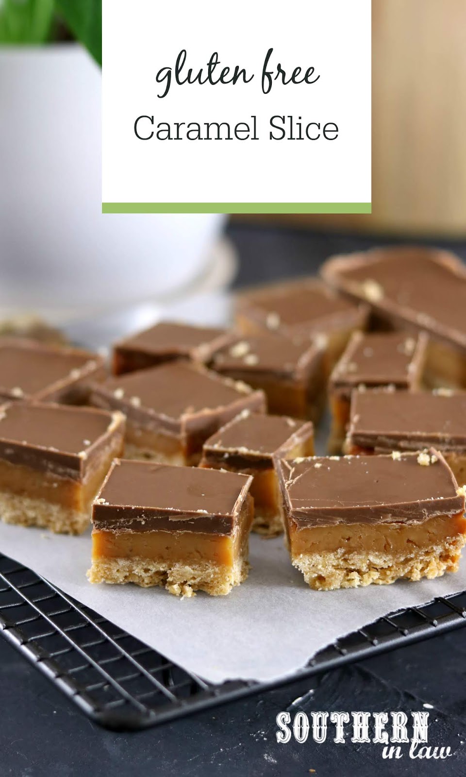 Southern In Law: Recipe: Easy Gluten Free Caramel Slice (Egg Free!)