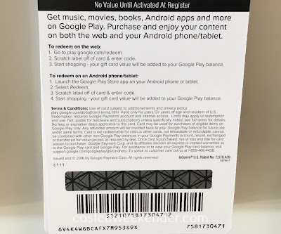 Costco 121 - Purchase content and enjoy immediately with the Google Play $50 Gift Card