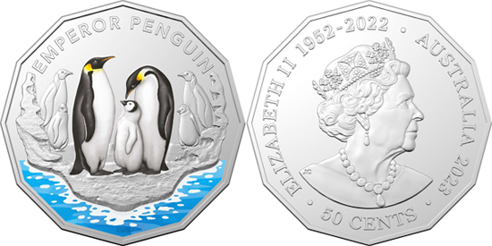 Australia 50 cents 2023 - Australian Antarctic Territory: Emperor penguin