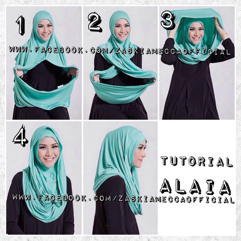 Tutorial Jilbab Segi Empat Dengan Headband  Paling