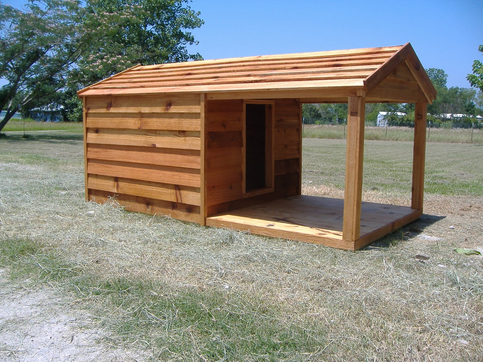  Ac Heated Insulated Dog House: Custom Cedar Dog House with Porch