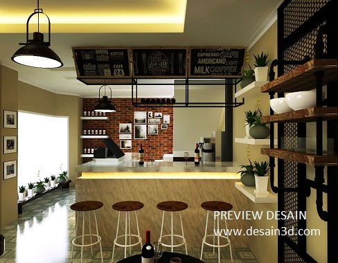 Design Coffee shop modern meja bar cafe minimalis JASA 