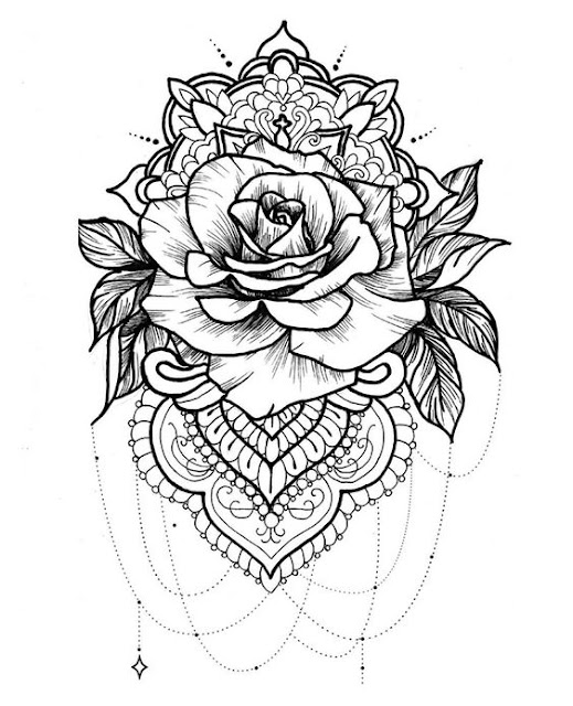 Thigh-hindi-rose-Tattoo-Design