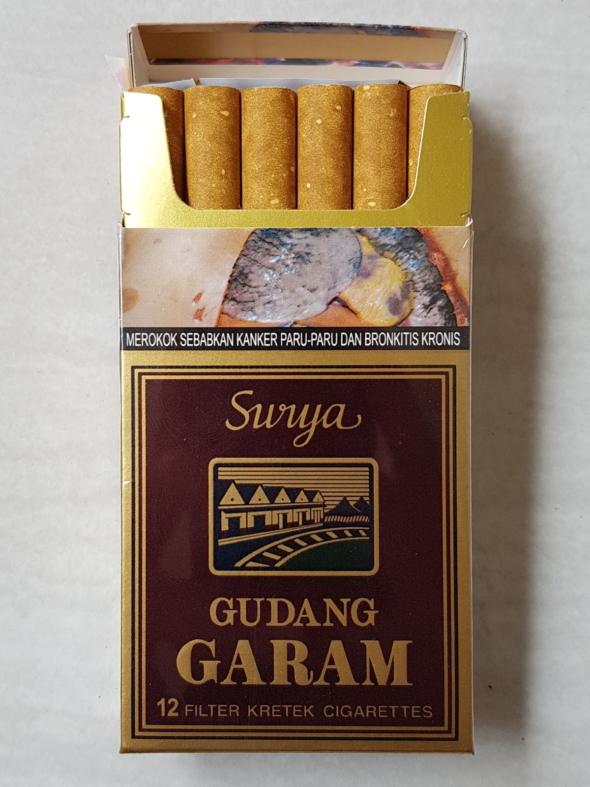  Gudang  Garam  Surya 12 Kemasan Coklat Surya 16 isi 12 