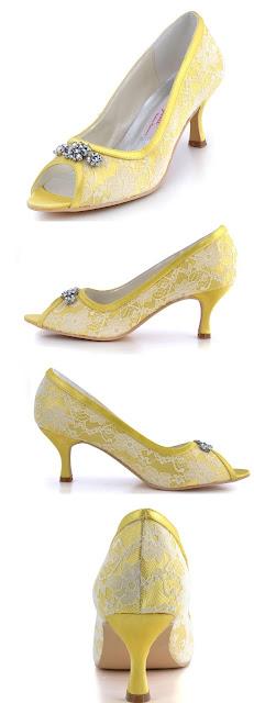 yellow wedding shoes