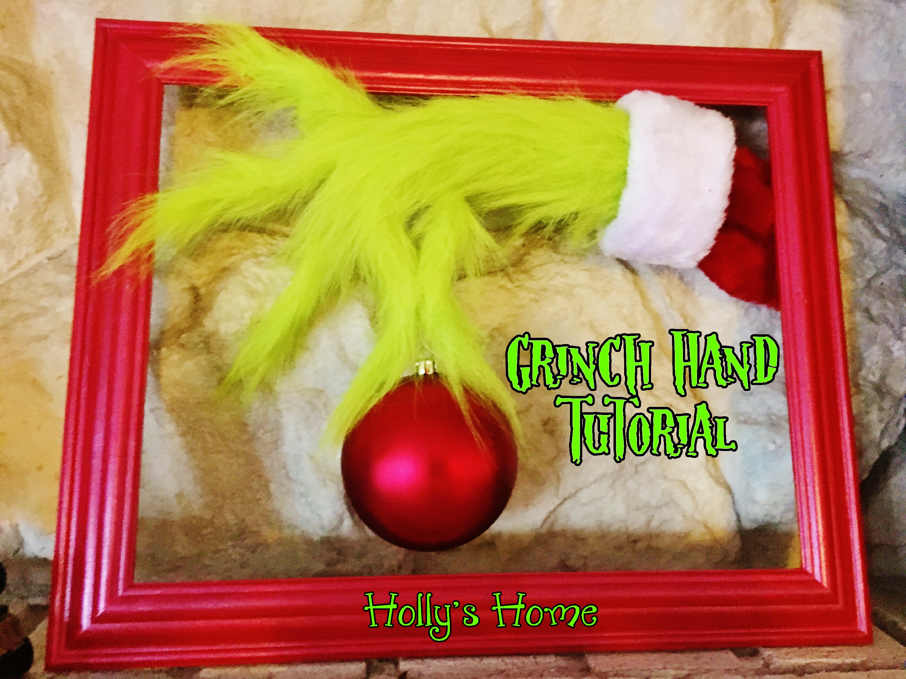 HollysHome Family Life: Make a Grinch Hand to add to your Who