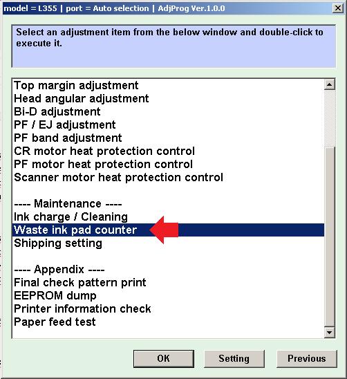 cara reset printer epson l series