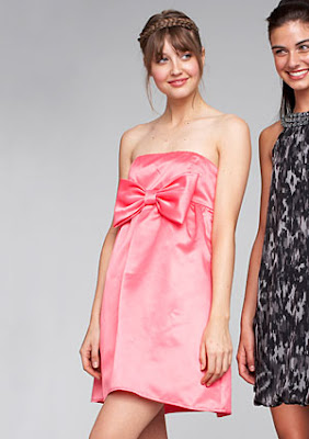 Vestido/Strapless - Color Rosado