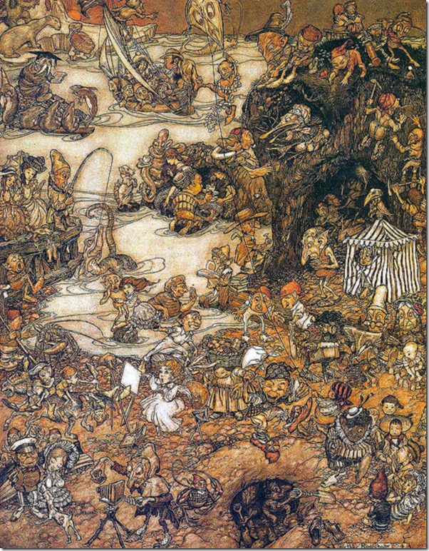 Arthur Rackham - Common Objects at the Seaside - Commissioned by Punch for their Almanack of 1905