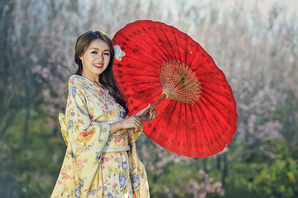 pakaian kimono wanita jepang