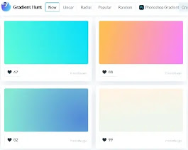 Exemplos de gradientes em Gradient Hunt