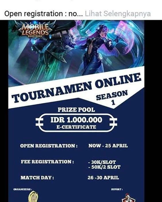 Turnamen mobile legend online gratis 2021
