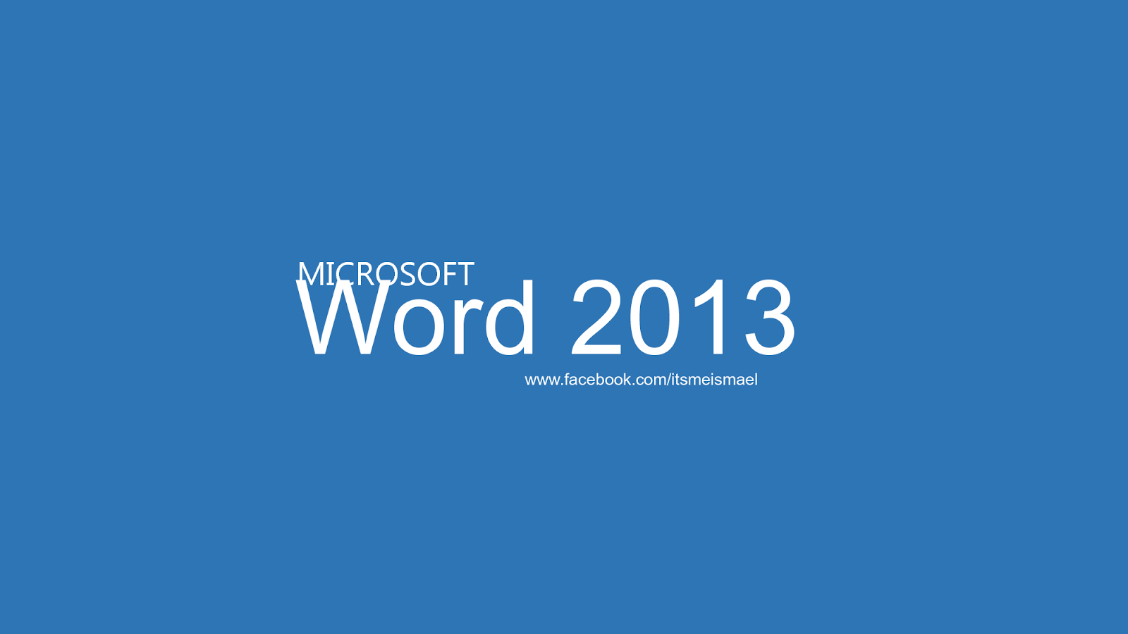 دورة تعلم الـ microsoft word 2013