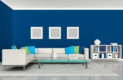 blue living room