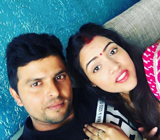 Suresh Raina And Wife Priyanka Chaudhary 