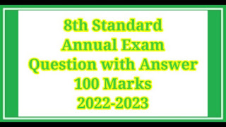 8th Annual Exam - Model Question Papers & Answer Keys 2022-2023