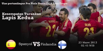 Spanyol vs Finlandia - Kualifikasi Piala Dunia 2014