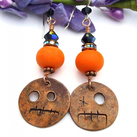 halloween goblin earrings gift for women