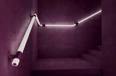 Cool LED Staircase Handrail Concept Design