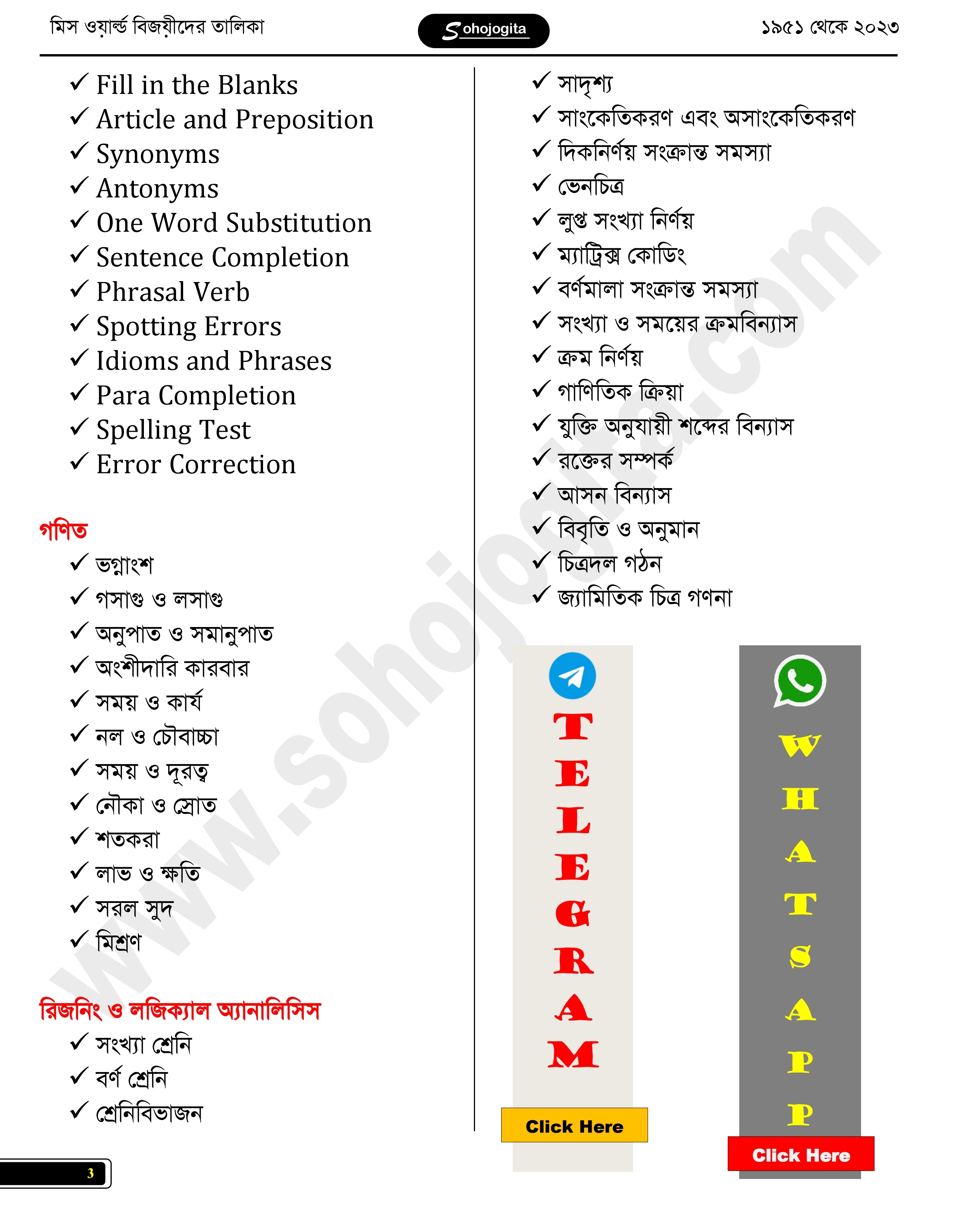 পশ্চিমবঙ্গ পুলিশ কনস্টেবল নতুন সিলেবাস 2024