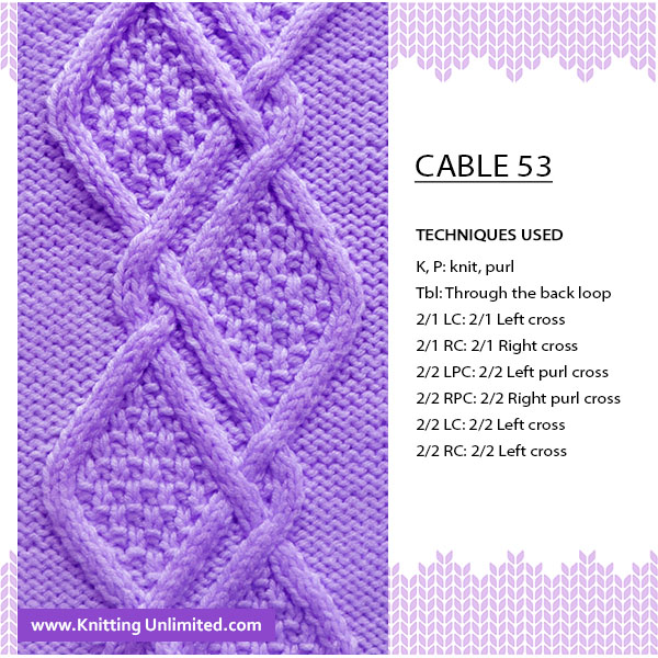 Cable 53, 28 stitches
