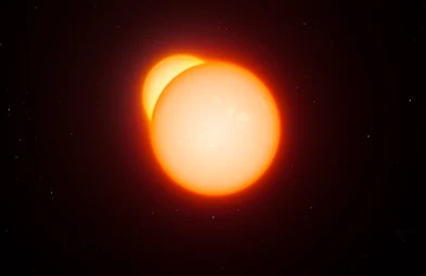 ilustração de um par de estrelas vermelhas