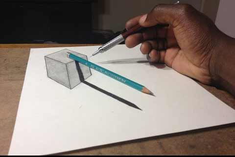  Cara  Menggambar 3D Art Pensil Untuk Pemula GRAFIS MEDIA