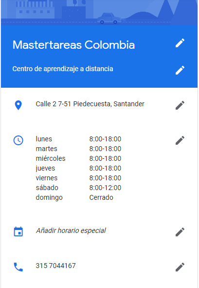 Horarios Mastertareas Colombia