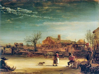 Winterlandscape (1646) painting Rembrandt