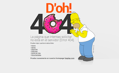 Página de error 404 Homer Simpson