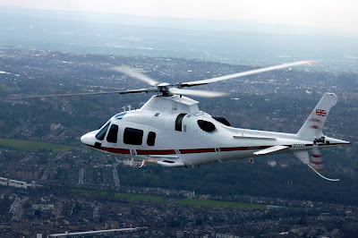 Agusta A109E of 32 The Royal Squadron over Buckingham Palace