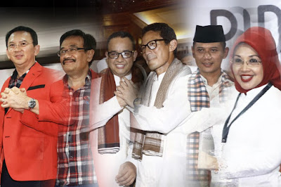 Ahok Djarot, Ahok, Anies Baswedan, Sandiaga Uno, Agus Harimurti Yudhoyono, Jakmania, Persija, Ahok vs Anies Baswedan, ahok vs Agus