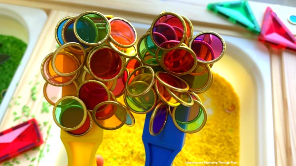 Magnetic Wands and Chips Sensory Play