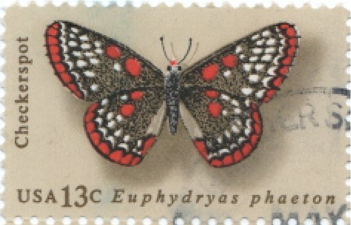 Selo borboleta Euphydryas phaeton