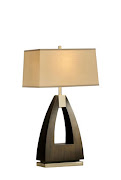 Timber Table Lamp. Featuring Dark Bamboo Veneer Light Bamboo Veneer
