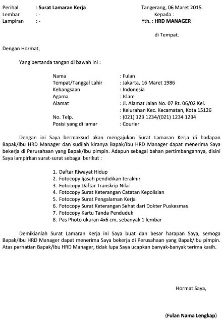 Contoh Surat Pengalaman Kerja Jne Contoh Surat